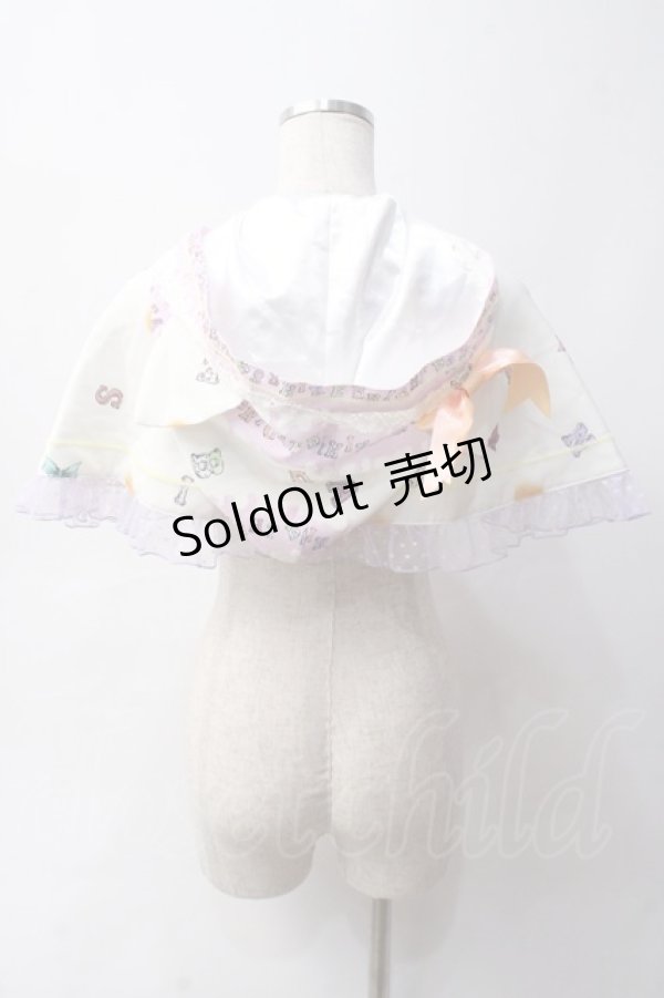 画像2: BABY,THE STARS SHINE BRIGHT / Soiree Au Chat Noir柄ケープ  オフ白 Y-25-06-03-034-BA-JA-SZ-ZY (2)