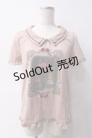画像: axes femme / 刺繍入襟付きプルオーバー M 淡ピンク Y-25-06-03-035-AX-TO-SZ-ZY