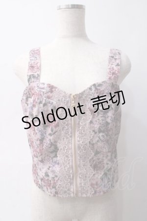 画像: axes femme / フルールPTジップ付ビスチェ F ピンク Y-25-06-03-037-AX-TO-SZ-ZY