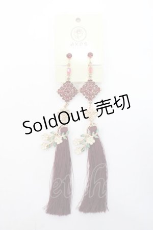 画像: axes femme POETIQUE / チャイナモチーフイヤリング  ワイン Y-25-06-06-001-AX-AC-SZ-ZY