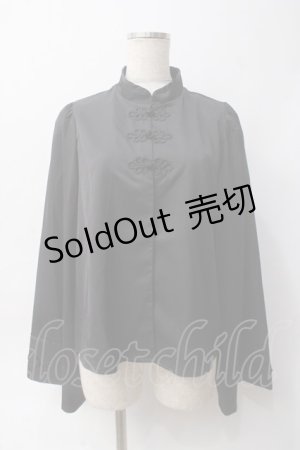 画像: axes femme kawaii / メイリンブラウス M 黒 Y-25-06-06-047-AX-BL-SZ-ZI