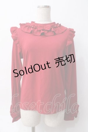 画像: axes femme kawaii / フリルリボンカットプル M 赤 Y-25-06-06-056-AX-TO-SZ-ZY