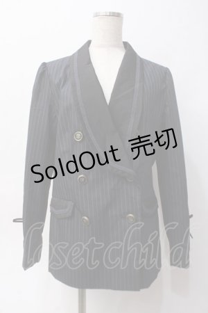 画像: axes femme / ショールカラーW前釦ジャケット M 紺 Y-25-06-06-066-AX-JA-SZ-ZT086