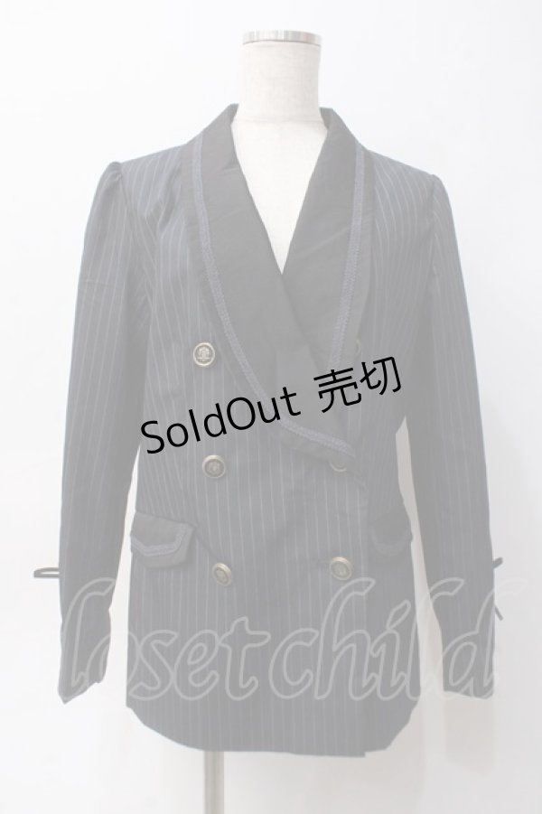 画像1: axes femme / ショールカラーW前釦ジャケット M 紺 Y-25-06-06-066-AX-JA-SZ-ZT086 (1)