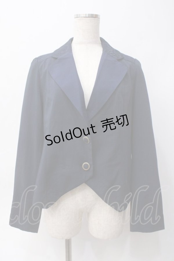 画像1: axes femme / バイカラーショートジャケット M 紺 Y-25-06-06-067-AX-JA-SZ-ZT086 (1)