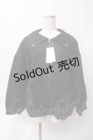 画像: axes femme / オーバーシルエットデニムジャケット F 黒 Y-25-06-06-068-AX-JA-SZ-ZY