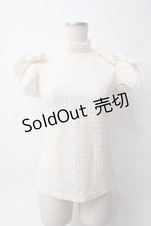画像: Swankiss / 肩リボンレーストップス F 生成り Y-25-06-06-073-CA-TO-SZ-ZY