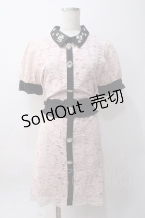 画像: Swankiss / DB bijou lace O/P F ピンク Y-25-06-06-098-CA-OP-SZ-ZY