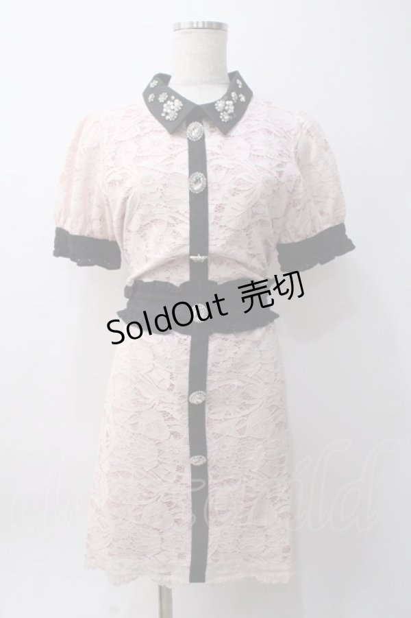 画像1: Swankiss / DB bijou lace O/P F ピンク Y-25-06-06-098-CA-OP-SZ-ZY (1)