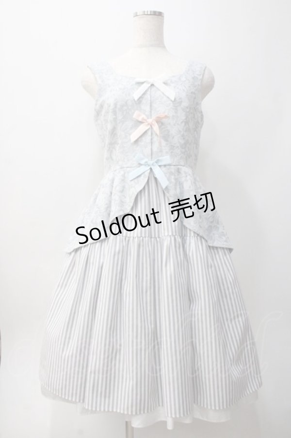 画像1: MILK / バッスルdress  ライトグレー Y-25-06-06-103-ML-OP-SZ-ZY (1)