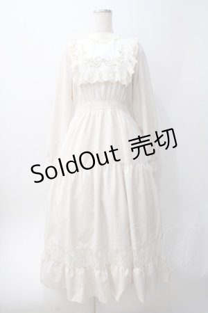 画像: axes femme POETIQUE / ブロッキングブーケ刺繍ワンピース M ベージュ Y-25-06-06-115-AX-OP-SZ-ZY