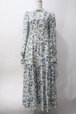 画像: axes femme POETIQUE / トワルドジュイ風柄ワンピース M 生成り Y-25-06-06-116-AX-OP-SZ-ZY
