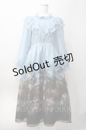 画像: axes femme NOSTALGIE / ミスティローズ柄ワンピース F 紺 Y-25-06-06-117-AX-OP-SZ-ZY