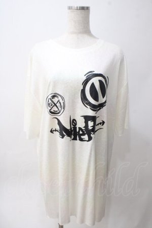 画像: NieR Clothing / NieR BIG SIZE T-SHIRT【FACE】 L オーロラ Y-25-06-06-141-PU-TS-SZ-ZY