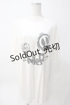 画像: NieR Clothing / NieR BIG SIZE T-SHIRT【FACE】 L オーロラ Y-25-06-06-141-PU-TS-SZ-ZY