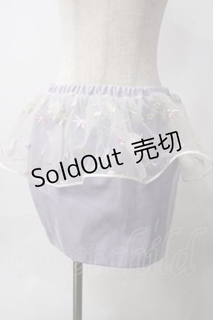 画像: Swankiss / 3Dモチーフ付ペプラムエナメルスカート F ラベンダー Y-25-06-06-158-CA-SK-SZ-ZY