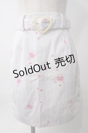 画像: Swankiss / ストロベリークリームソーダスカート F オフベース Y-25-06-06-159-CA-SK-SZ-ZY