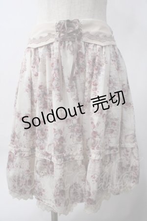 画像: axes femme / フラワーメッセージスカート M 生成り Y-25-06-06-162-AX-SK-SZ-ZY