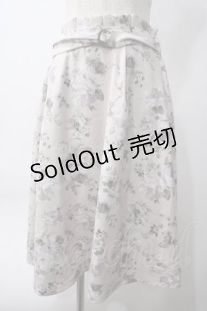 画像: axes femme POETIQUE / 花柄プリントベルト付きスカート M 生成り Y-25-06-06-168-AX-SK-SZ-ZY