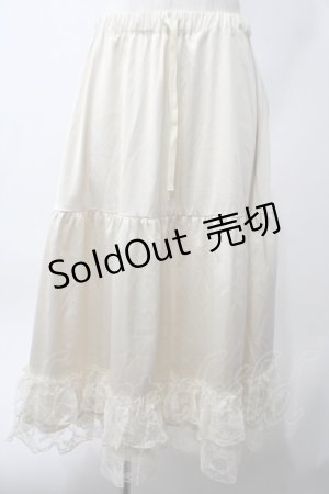 画像: axes femme kawaii / レースフリルペチスカート M 生成り Y-25-06-06-174-AX-SK-SZ-ZI