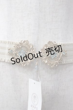 画像: axes femme / しずく付クラシカルゴムベルト  グリーン Y-25-06-06-021-AX-ZA-SZ-ZY