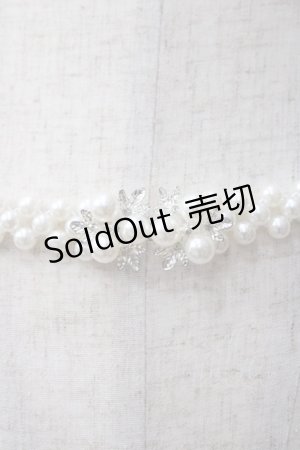 画像: axes femme POETIQUE / パールゴムベルト  シルバー Y-25-06-06-023-AX-ZA-SZ-ZT486-F007