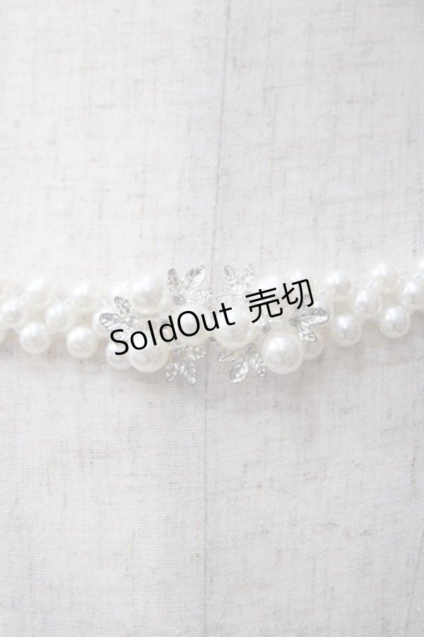 画像1: axes femme POETIQUE / パールゴムベルト  シルバー Y-25-06-06-023-AX-ZA-SZ-ZT486-F007 (1)