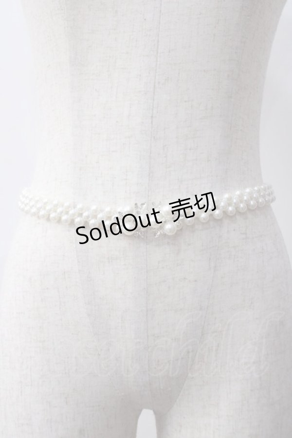 画像2: axes femme POETIQUE / パールゴムベルト  シルバー Y-25-06-06-023-AX-ZA-SZ-ZT486-F007 (2)