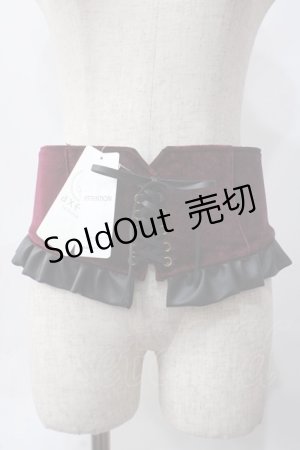 画像: axes femme / レースアップフリルコルセット M ワイン Y-25-06-06-026-AX-ZA-SZ-ZY