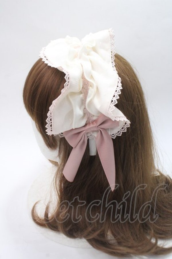 画像2: axes femme kawaii / ドットチュールフリルカチューシャ  ピンク Y-25-06-06-037-AX-AC-SZ-ZY (2)