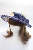 画像1: Angelic Pretty / Fancy RibbonストローHAT  紺 Y-25-06-09-040-AP-AC-SZ-ZT-K011 (1)