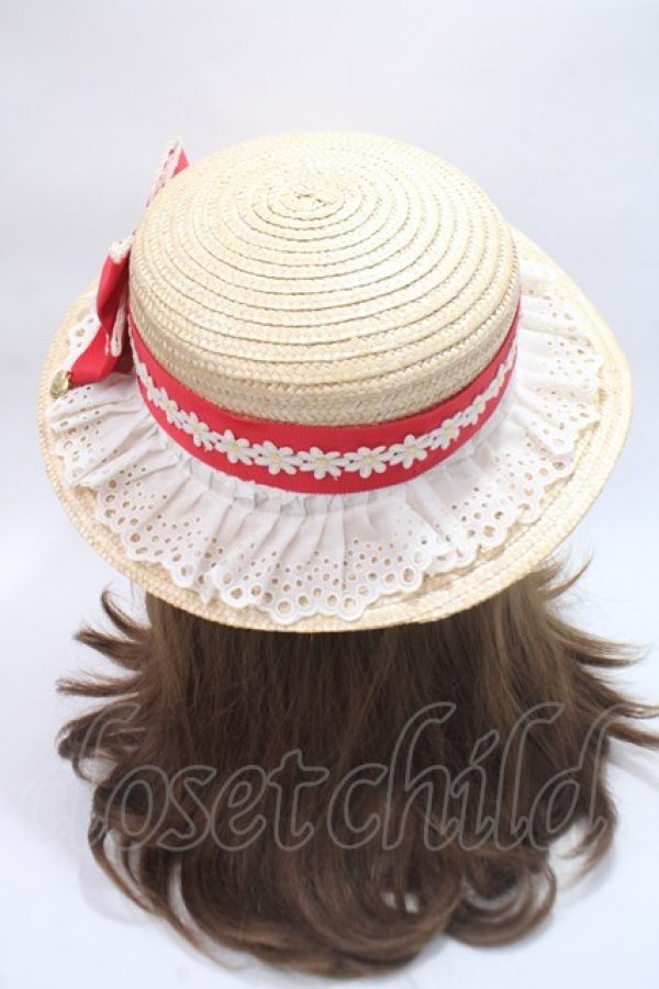 画像3: Angelic Pretty / LovelyマーガレットストローHat  アカ Y-25-06-09-041-AP-AC-SZ-ZT-K011 (3)