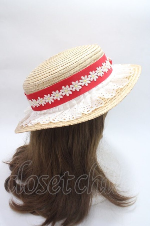 画像4: Angelic Pretty / LovelyマーガレットストローHat  アカ Y-25-06-09-041-AP-AC-SZ-ZT-K011 (4)