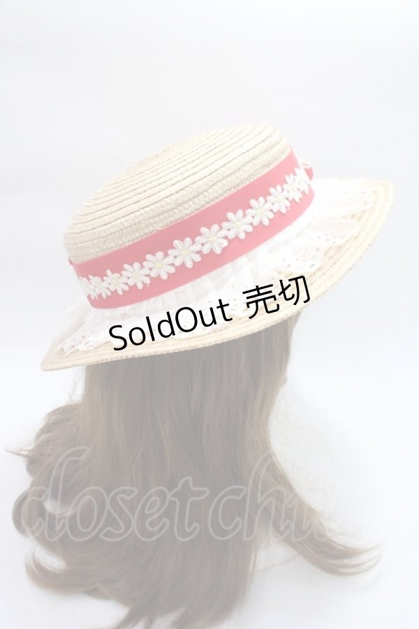 画像4: Angelic Pretty / LovelyマーガレットストローHat  アカ Y-25-06-09-041-AP-AC-SZ-ZT-K011 (4)