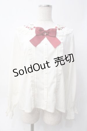 画像: axes femme kawaii / ストロベリーフィールドブラウス  白 Y-25-06-09-067-AX-BL-SZ-ZY