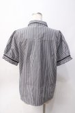 画像2: axes femme / 刺繍リボンセットブラウス  ストライプ Y-25-06-09-068-AX-BL-SZ-ZY (2)