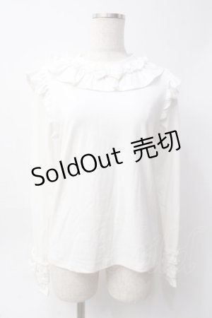 画像: axes femme kawaii / フリルリボンカットプル  白 Y-25-06-09-072-AX-TO-SZ-ZY