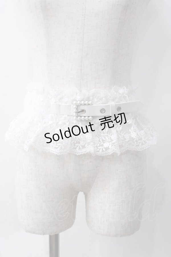 画像1: axes femme POETIQUE / レースゴムベルト  白 Y-25-06-09-011-AX-ZA-SZ-ZY (1)