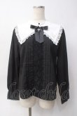 画像1: axes femme POETIQUE / クロス刺繍シスターブラウス  黒 Y-25-06-09-083-AX-BL-SZ-ZI (1)