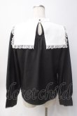 画像2: axes femme POETIQUE / クロス刺繍シスターブラウス  黒 Y-25-06-09-083-AX-BL-SZ-ZI (2)