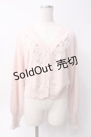 画像: axes femme / SAKURA刺繍ショートカーディガン  ピンク Y-25-06-09-088-AX-TO-SZ-ZY
