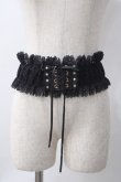 画像1: axes femme POETIQUE / レースアップゴムベルト  黒 Y-25-06-09-012-AX-ZA-SZ-ZY (1)
