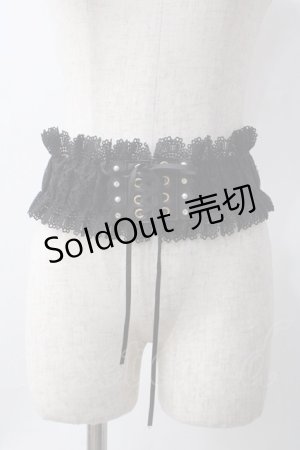 画像: axes femme POETIQUE / レースアップゴムベルト  黒 Y-25-06-09-012-AX-ZA-SZ-ZY