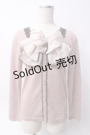 画像: axes femme / ビックリボンカットソー  ピンク Y-25-06-09-089-AX-TO-SZ-ZY