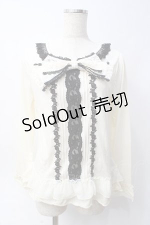 画像: axes femme Red label / ビッグリボントップス  生成り Y-25-06-09-090-PU-TO-SZ-ZY