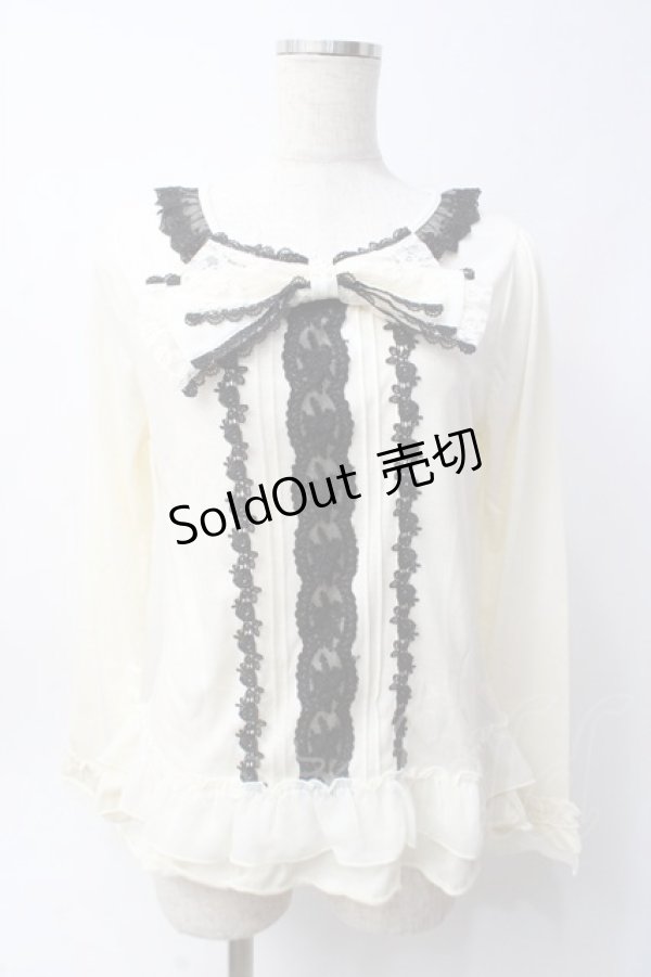 画像1: axes femme Red label / ビッグリボントップス  生成り Y-25-06-09-090-PU-TO-SZ-ZY (1)