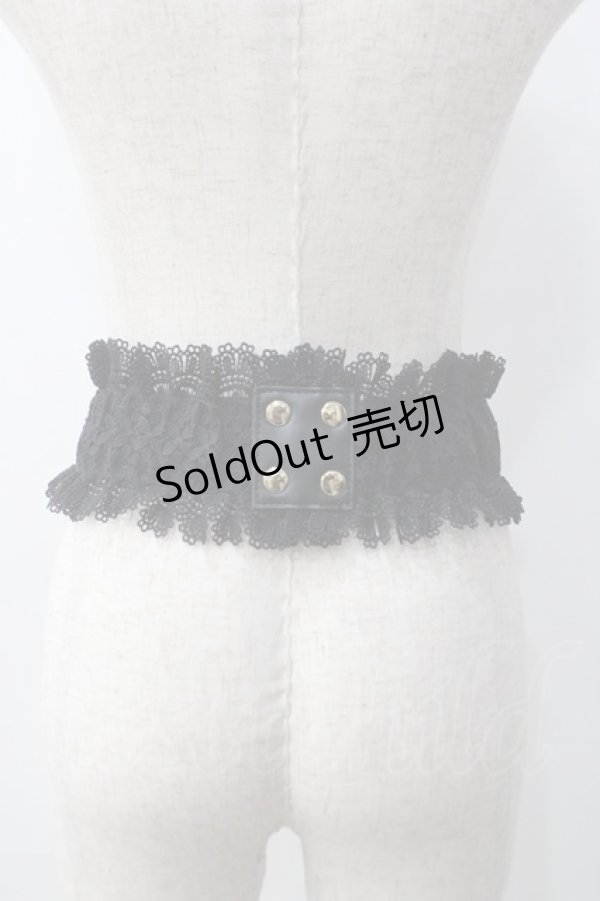 画像2: axes femme POETIQUE / レースアップゴムベルト  黒 Y-25-06-09-012-AX-ZA-SZ-ZY (2)