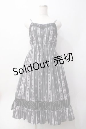 画像: axes femme POETIQUE / レースアップキャミワンピース  黒 Y-25-06-09-105-AX-BL-SZ-ZY