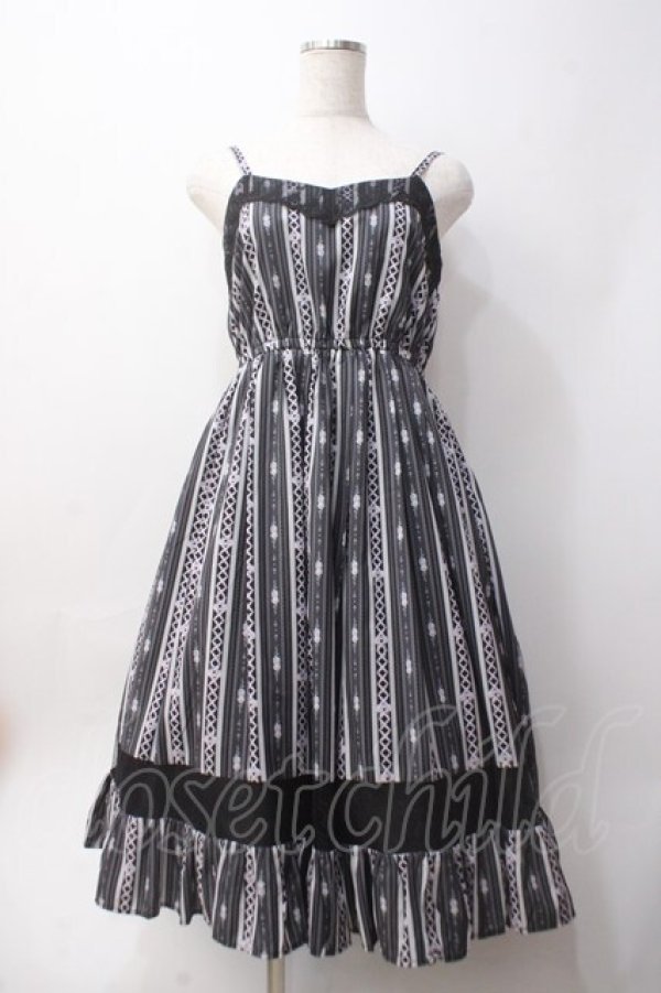 画像1: axes femme POETIQUE / レースアップキャミワンピース  黒 Y-25-06-09-105-AX-BL-SZ-ZY (1)