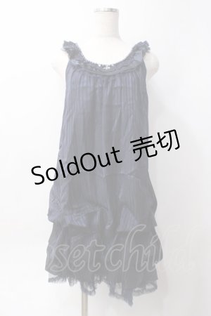 画像: axes femme / パール襟ワンピース  紺 Y-25-06-09-118-AX-OP-SZ-ZY